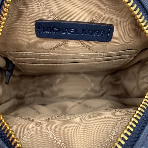 MICHAEL KORS SLOAN EDITOR SMALL NS TOP ZIP FLAP PACKET XBODY NAVY MULTI - Picture 13 of 16